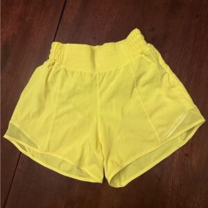 Lululemon Bright Yellow Athletic Shorts